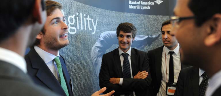 Students attend an IESE on-campus recruiting event, photo courtesy IESE Business School