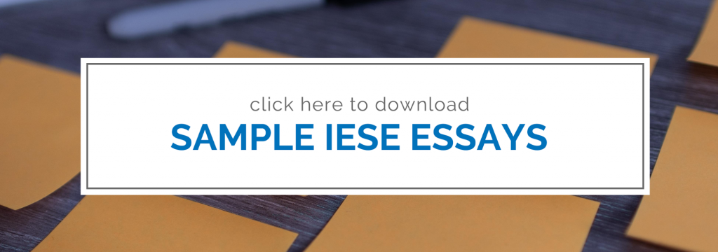 iese mba essay questions