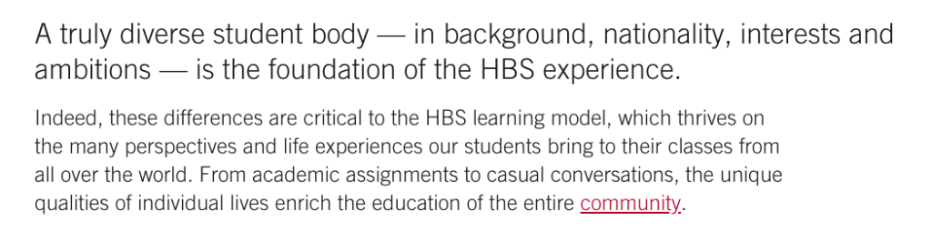 hbs sample essays