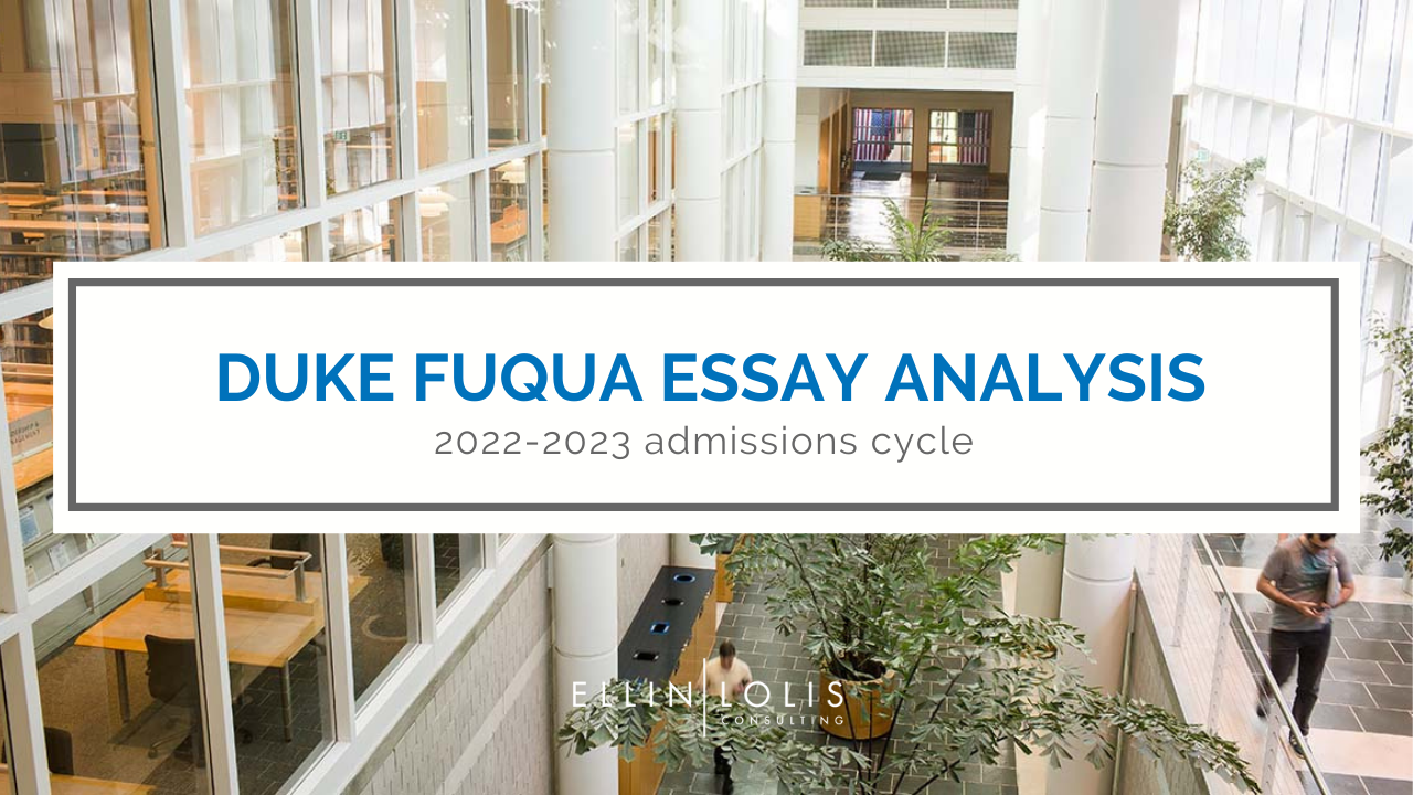duke fuqua sample essays