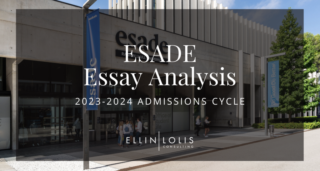 20232024 ESADE MBA Essay Tips and Example Essays