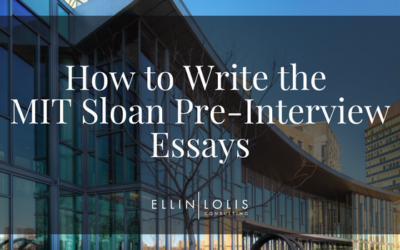 How To Write the MIT Sloan Pre-Interview Essays