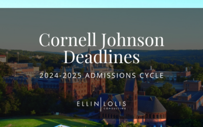 Cornell Johnson MBA Deadlines for 2024-2025