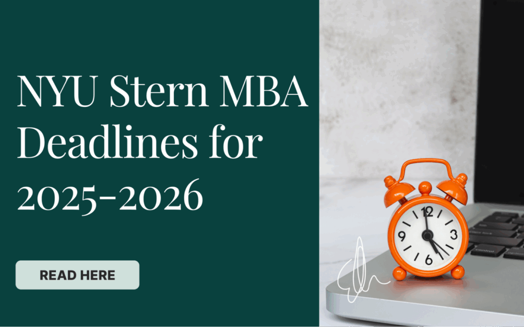 NYU Stern MBA Deadlines for 2025-2026
